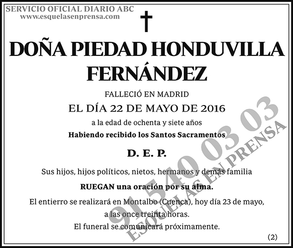 Piedad Honduvilla Fernández